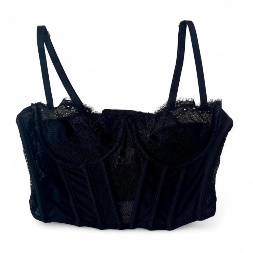 Fashion Nova Black Lace Tank Top